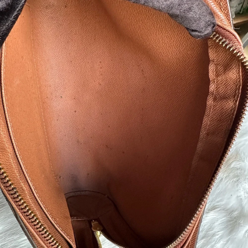 Stunning Brown and Gold Monogram Pouch